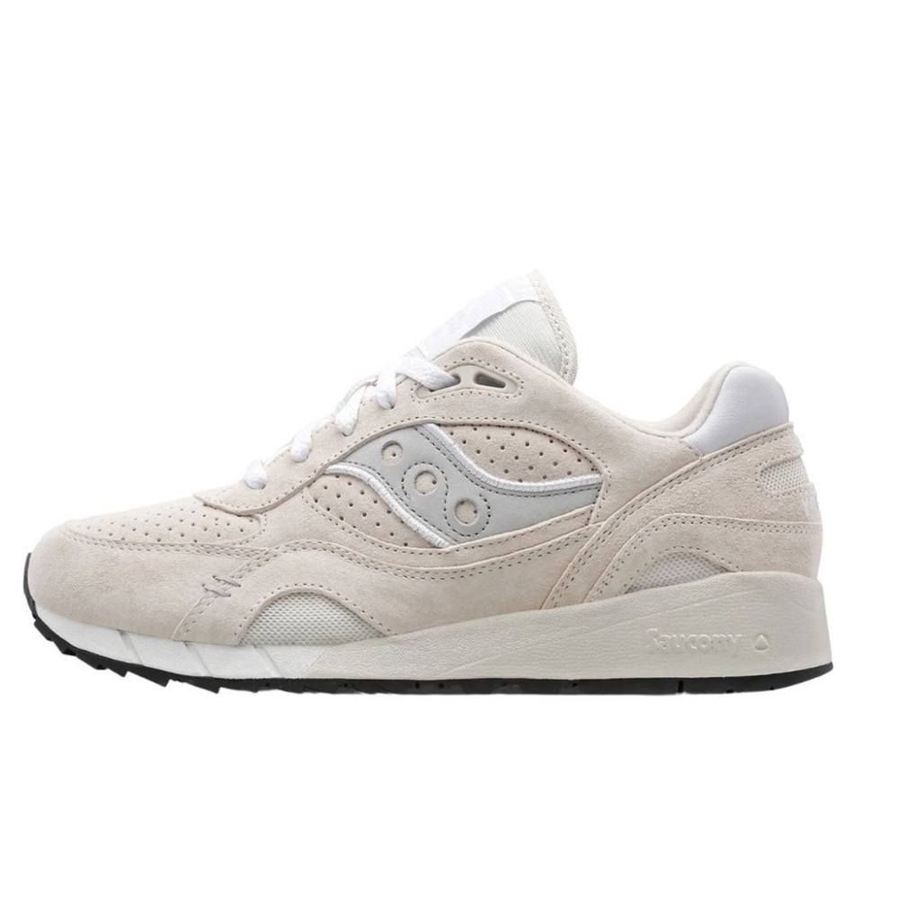 SOLD! Saucony Shadow 6000 Premium Suede in Light Tan and White, Size Men's 9.5 - Picture 2 of 13
